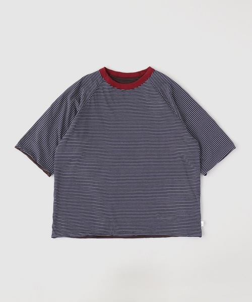 JOURNAL STANDARD(ジャーナルスタンダード)の「【FUN D】リバーシブル ボーダー Tシャツ(Tシャツ/カットソー・メンズ・グレー/ネイビー・MEDIUM/LARGE)」の2枚目の写真