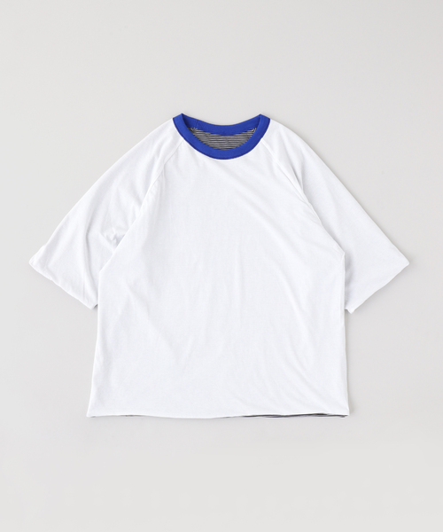 JOURNAL STANDARD(ジャーナルスタンダード)の「【FUN D】リバーシブル ボーダー Tシャツ(Tシャツ/カットソー・メンズ・グレー/ネイビー・MEDIUM/LARGE)」の7枚目の写真