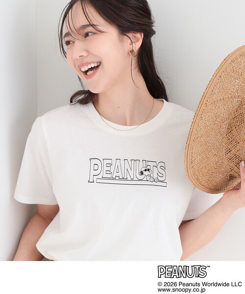 PEANUTS(ピーナッツ)の「【PEANUTS】ひんやりプリントTシャツ(Tシャツ/カットソー・レディース・ブラック系4/チャコール/ホワイト系3/ホワイト系1/チャコールグレー/ブラック系3・03/01/02/04)」の2枚目の写真