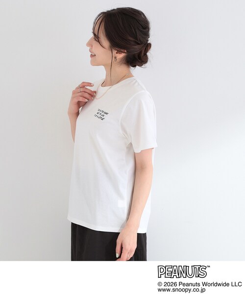 PEANUTS(ピーナッツ)の「【PEANUTS】ひんやりプリントTシャツ(Tシャツ/カットソー・レディース・ブラック系4/チャコール/ホワイト系3/ホワイト系1/チャコールグレー/ブラック系3・03/01/02/04)」の12枚目の写真