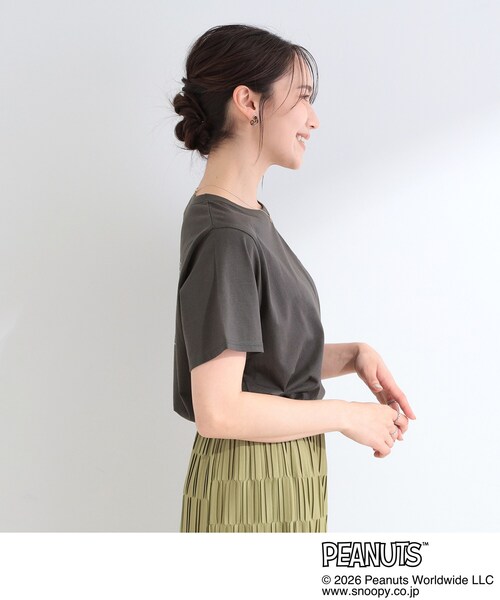 PEANUTS(ピーナッツ)の「【PEANUTS】ひんやりプリントTシャツ(Tシャツ/カットソー・レディース・ブラック系4/チャコール/ホワイト系3/ホワイト系1/チャコールグレー/ブラック系3・03/01/02/04)」の15枚目の写真