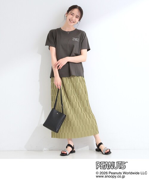 PEANUTS(ピーナッツ)の「【PEANUTS】ひんやりプリントTシャツ(Tシャツ/カットソー・レディース・ブラック系4/チャコール/ホワイト系3/ホワイト系1/チャコールグレー/ブラック系3・03/01/02/04)」の16枚目の写真
