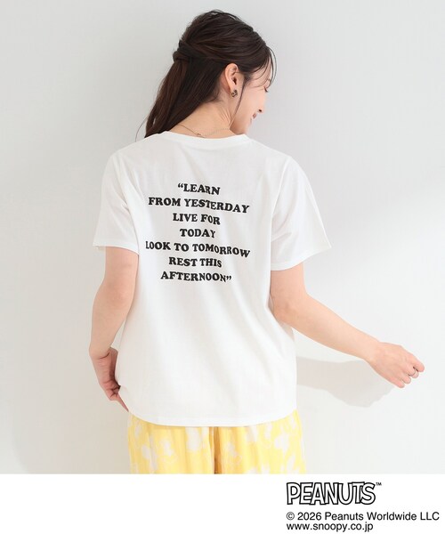 PEANUTS(ピーナッツ)の「【PEANUTS】ひんやりプリントTシャツ(Tシャツ/カットソー・レディース・ブラック系4/チャコール/ホワイト系3/ホワイト系1/チャコールグレー/ブラック系3・03/01/02/04)」の18枚目の写真