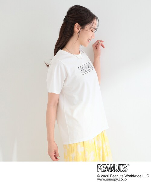 PEANUTS(ピーナッツ)の「【PEANUTS】ひんやりプリントTシャツ(Tシャツ/カットソー・レディース・ブラック系4/チャコール/ホワイト系3/ホワイト系1/チャコールグレー/ブラック系3・03/01/02/04)」の19枚目の写真