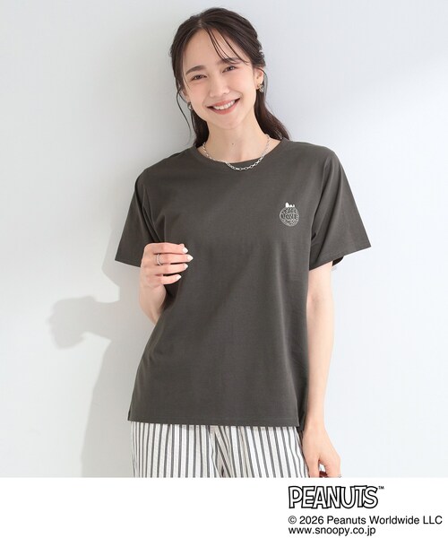 PEANUTS(ピーナッツ)の「【PEANUTS】ひんやりプリントTシャツ(Tシャツ/カットソー・レディース・ブラック系4/チャコール/ホワイト系3/ホワイト系1/チャコールグレー/ブラック系3・03/01/02/04)」の18枚目の写真