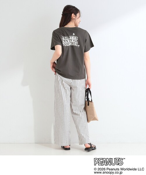 PEANUTS(ピーナッツ)の「【PEANUTS】ひんやりプリントTシャツ(Tシャツ/カットソー・レディース・ブラック系4/チャコール/ホワイト系3/ホワイト系1/チャコールグレー/ブラック系3・03/01/02/04)」の20枚目の写真