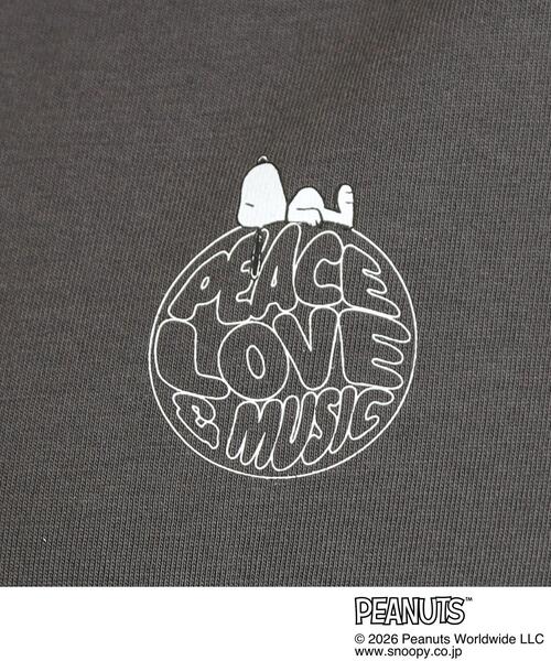 PEANUTS(ピーナッツ)の「【PEANUTS】ひんやりプリントTシャツ(Tシャツ/カットソー・レディース・ブラック系4/チャコール/ホワイト系3/ホワイト系1/チャコールグレー/ブラック系3・03/01/02/04)」の21枚目の写真