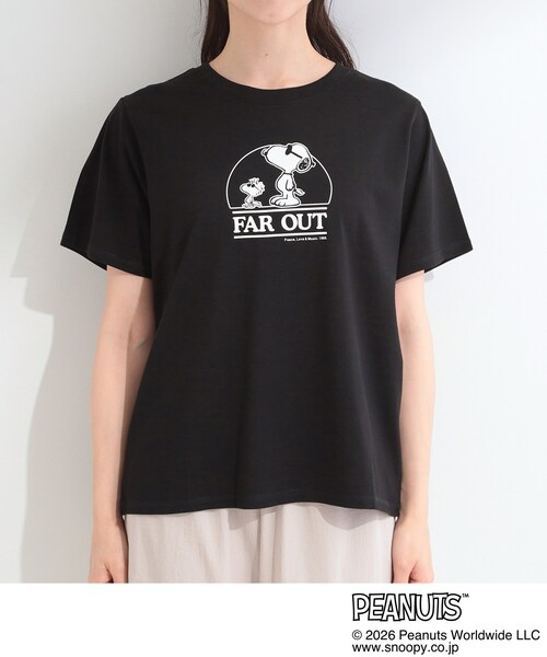 PEANUTS(ピーナッツ)の「【PEANUTS】ひんやりプリントTシャツ(Tシャツ/カットソー・レディース・ブラック系4/チャコール/ホワイト系3/ホワイト系1/チャコールグレー/ブラック系3・03/01/02/04)」の15枚目の写真