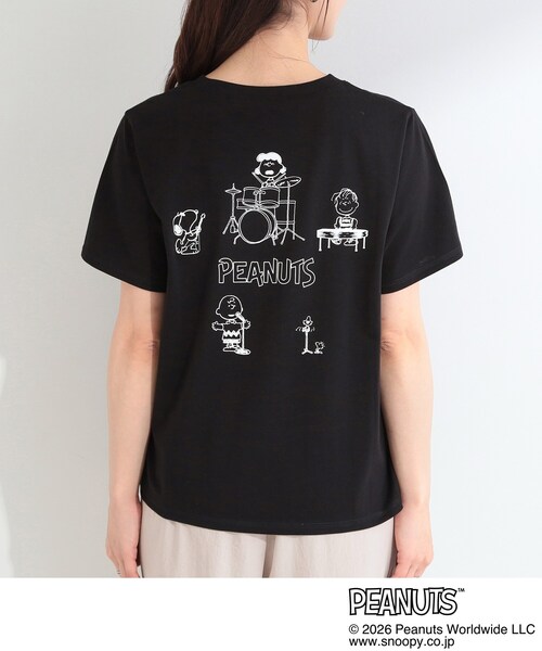 PEANUTS(ピーナッツ)の「【PEANUTS】ひんやりプリントTシャツ(Tシャツ/カットソー・レディース・ブラック系4/チャコール/ホワイト系3/ホワイト系1/チャコールグレー/ブラック系3・03/01/02/04)」の9枚目の写真