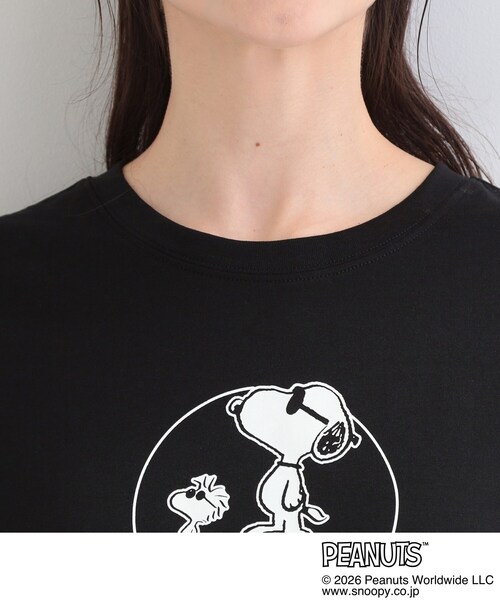 PEANUTS(ピーナッツ)の「【PEANUTS】ひんやりプリントTシャツ(Tシャツ/カットソー・レディース・ブラック系4/チャコール/ホワイト系3/ホワイト系1/チャコールグレー/ブラック系3・03/01/02/04)」の10枚目の写真