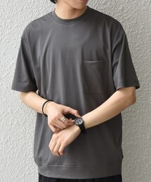 SHIPS any:〈接触冷感/UVカット〉ソフト スムース リラックス ポケット Tシャツ◇