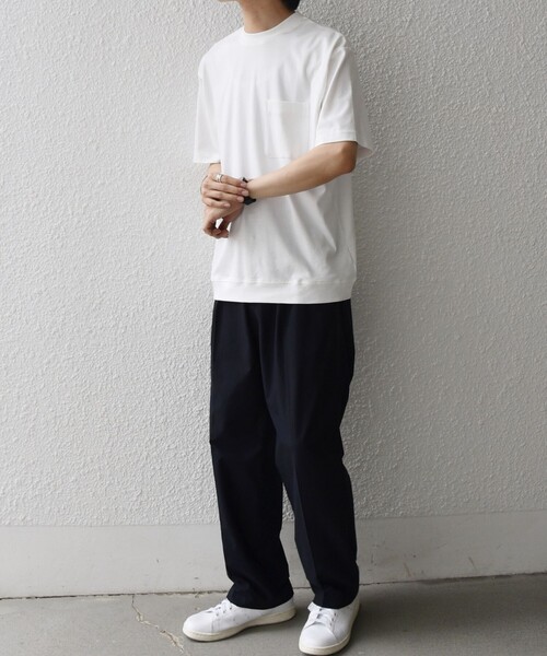 SHIPS any(シップス エニィ)の「SHIPS any:〈接触冷感/UVカット〉ソフト スムース リラックス ポケット Tシャツ◇(Tシャツ/カットソー・メンズ・ホワイト/カーキ/ブラウン/チャコールグレー・LARGE/X-LARGE/SMALL/MEDIUM)」の6枚目の写真