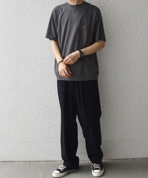 SHIPS any(シップス エニィ)の「SHIPS any:〈接触冷感/UVカット〉ソフト スムース リラックス ポケット Tシャツ◇(Tシャツ/カットソー・メンズ・ホワイト/カーキ/ブラウン/チャコールグレー・LARGE/X-LARGE/SMALL/MEDIUM)」の10枚目の写真