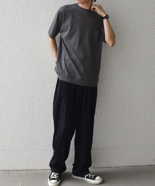SHIPS any(シップス エニィ)の「SHIPS any:〈接触冷感/UVカット〉ソフト スムース リラックス ポケット Tシャツ◇(Tシャツ/カットソー・メンズ・ホワイト/カーキ/ブラウン/チャコールグレー・LARGE/X-LARGE/SMALL/MEDIUM)」の11枚目の写真