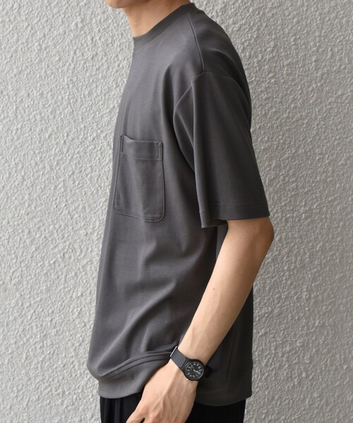 SHIPS any(シップス エニィ)の「SHIPS any:〈接触冷感/UVカット〉ソフト スムース リラックス ポケット Tシャツ◇(Tシャツ/カットソー・メンズ・ホワイト/カーキ/ブラウン/チャコールグレー・LARGE/X-LARGE/SMALL/MEDIUM)」の13枚目の写真