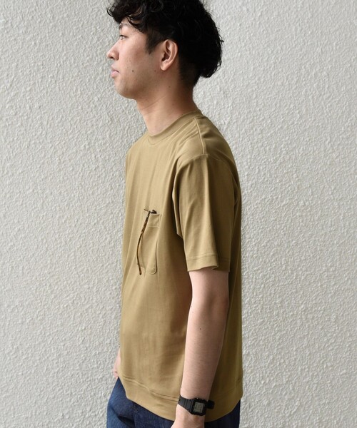 SHIPS any(シップス エニィ)の「SHIPS any:〈接触冷感/UVカット〉ソフト スムース リラックス ポケット Tシャツ◇(Tシャツ/カットソー・メンズ・ホワイト/カーキ/ブラウン/チャコールグレー・LARGE/X-LARGE/SMALL/MEDIUM)」の19枚目の写真