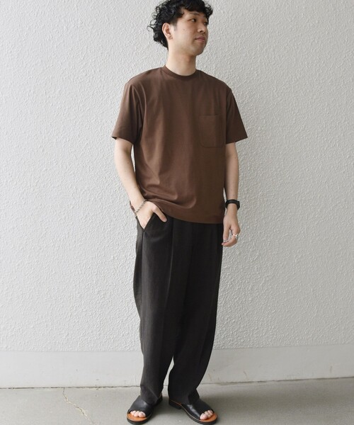 SHIPS any(シップス エニィ)の「SHIPS any:〈接触冷感/UVカット〉ソフト スムース リラックス ポケット Tシャツ◇(Tシャツ/カットソー・メンズ・ホワイト/カーキ/ブラウン/チャコールグレー・LARGE/X-LARGE/SMALL/MEDIUM)」の20枚目の写真