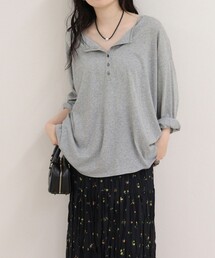 fredy emue | ヘンリー2WAYルーズロンTシャツ(Tシャツ/カットソー)