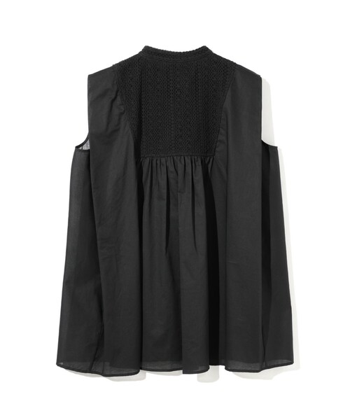 MIDIUMISOLID(ミディウミソリッド)の「MIDIUMISOLID for Ladies レース付きワイドシャツ(シャツ/ブラウス・レディース・ブラック/オフホワイト・FREE)」の16枚目の写真