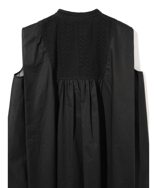 MIDIUMISOLID(ミディウミソリッド)の「MIDIUMISOLID for Ladies レース付きワイドシャツ(シャツ/ブラウス・レディース・ブラック/オフホワイト・FREE)」の17枚目の写真