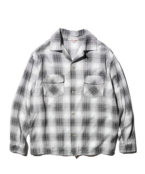 DEL MAR sportswear(デルマースポーツウェア)の「DEL MAR sportswear / PRINTED COTTON CHECK SHIRT(シャツ/ブラウス・メンズ・グレー/ホワイト/ブラック・LARGE/MEDIUM/SMALL)」の3枚目の写真