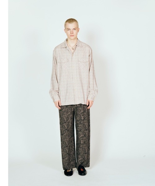 DEL MAR sportswear(デルマースポーツウェア)の「DEL MAR sportswear / PRINTED COTTON CHECK SHIRT(シャツ/ブラウス・メンズ・グレー/ホワイト/ブラック・LARGE/MEDIUM/SMALL)」の4枚目の写真