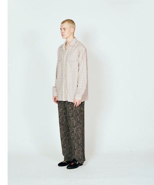 DEL MAR sportswear(デルマースポーツウェア)の「DEL MAR sportswear / PRINTED COTTON CHECK SHIRT(シャツ/ブラウス・メンズ・グレー/ホワイト/ブラック・LARGE/MEDIUM/SMALL)」の5枚目の写真