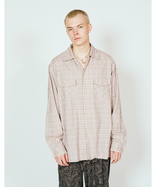 DEL MAR sportswear(デルマースポーツウェア)の「DEL MAR sportswear / PRINTED COTTON CHECK SHIRT(シャツ/ブラウス・メンズ・グレー/ホワイト/ブラック・LARGE/MEDIUM/SMALL)」の8枚目の写真