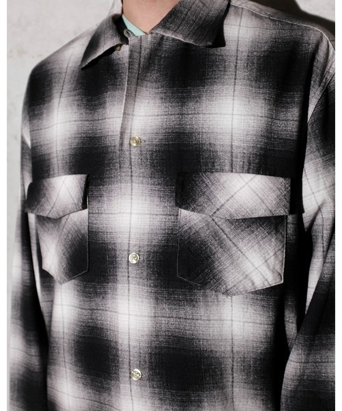 DEL MAR sportswear(デルマースポーツウェア)の「DEL MAR sportswear / PRINTED COTTON CHECK SHIRT(シャツ/ブラウス・メンズ・グレー/ホワイト/ブラック・LARGE/MEDIUM/SMALL)」の10枚目の写真