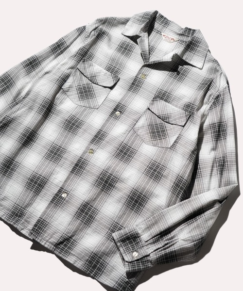 DEL MAR sportswear(デルマースポーツウェア)の「DEL MAR sportswear / PRINTED COTTON CHECK SHIRT(シャツ/ブラウス・メンズ・グレー/ホワイト/ブラック・LARGE/MEDIUM/SMALL)」の9枚目の写真