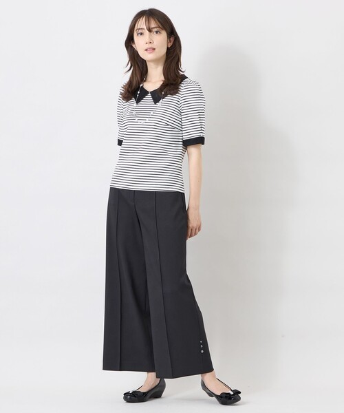 TO BE CHIC(トゥー ビー シック)の「フルダルストレッチ ワイドパンツ(その他パンツ・レディース・オフホワイト/ブラック/ベージュ・38/40)」の5枚目の写真