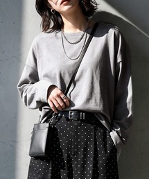 綿100 汗染み防止 クルーネック ロンT