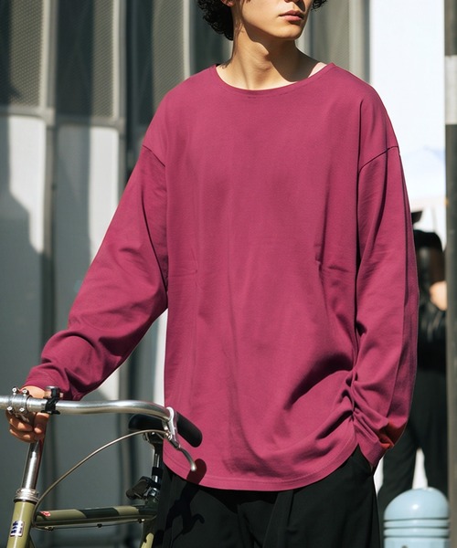 antiqua(アンティカ)の「綿100 汗染み防止 クルーネック ロンT(Tシャツ/カットソー・レディース・ダークグレー/ピンク系その他/ライム/ブルー/ブラウン系その他/杢グレー/ネイビー/ホワイト/グレイッシュベージュ/ピンク系その他2/ブラック/カーキ・M/L/XL)」の16枚目の写真