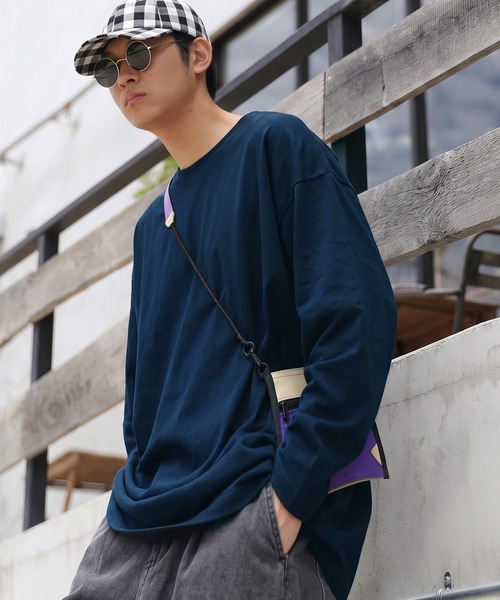 antiqua(アンティカ)の「綿100 汗染み防止 クルーネック ロンT(Tシャツ/カットソー・レディース・ダークグレー/ピンク系その他/ライム/ブルー/ブラウン系その他/杢グレー/ネイビー/ホワイト/グレイッシュベージュ/ピンク系その他2/ブラック/カーキ・M/L/XL)」の13枚目の写真