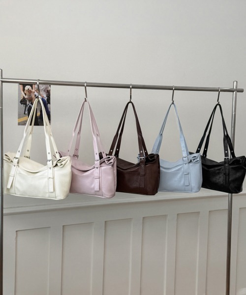 Miniministore(ミニミニストア)の「韓国風トートバッグミニマルボストンバッグ(トートバッグ・レディース・オフホワイト/ピンク/ライトブルー/ブラック/ブラウン・FREE)」の21枚目の写真