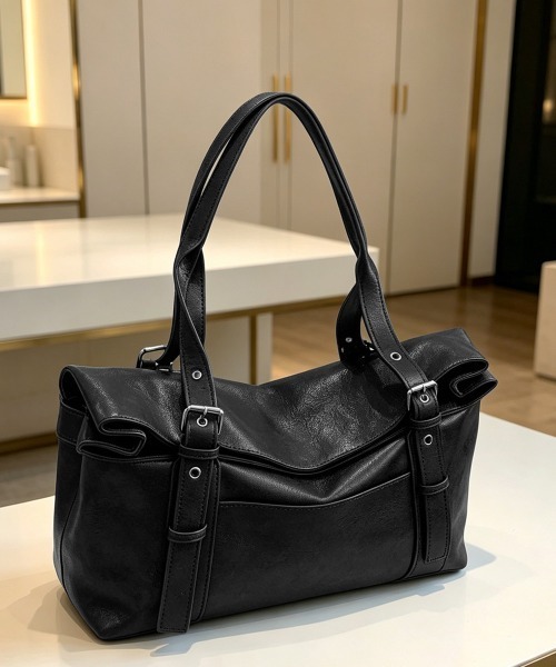 Miniministore(ミニミニストア)の「韓国風トートバッグミニマルボストンバッグ(トートバッグ・レディース・オフホワイト/ピンク/ライトブルー/ブラック/ブラウン・FREE)」の22枚目の写真