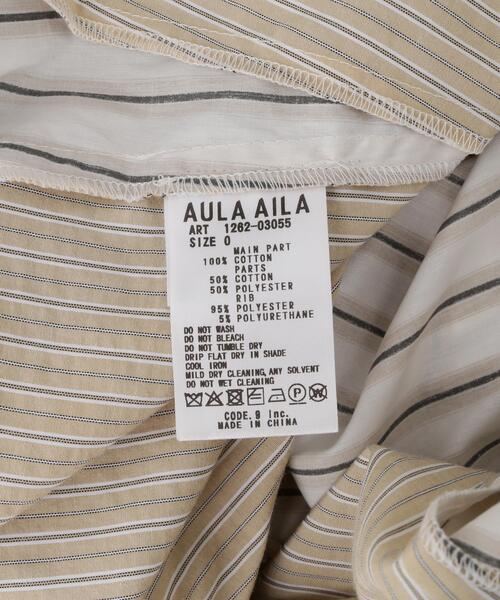 AULA AILA(アウラアイラ)の「AULA AILA(アウラ アイラ)別注2WAY ストライプシャツドレス(ワンピース・レディース・ベージュ/その他18・F)」の10枚目の写真