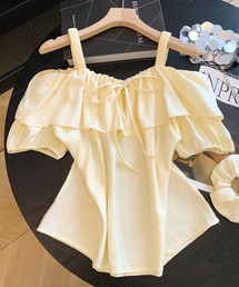 オフショルダー」に該当するシャツ/ブラウス（イエロー/黄色系