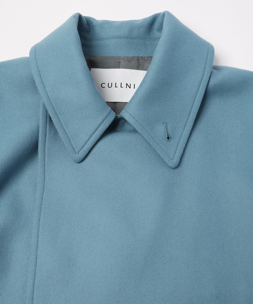 CULLNI(クルニ)の「Signature Melton Minimal Tie Locken Long Coat(チェスターコート・メンズ・ネイビー/アッシュブラウン/ブルーグリーン/ブラック・2/1/0)」の7枚目の写真