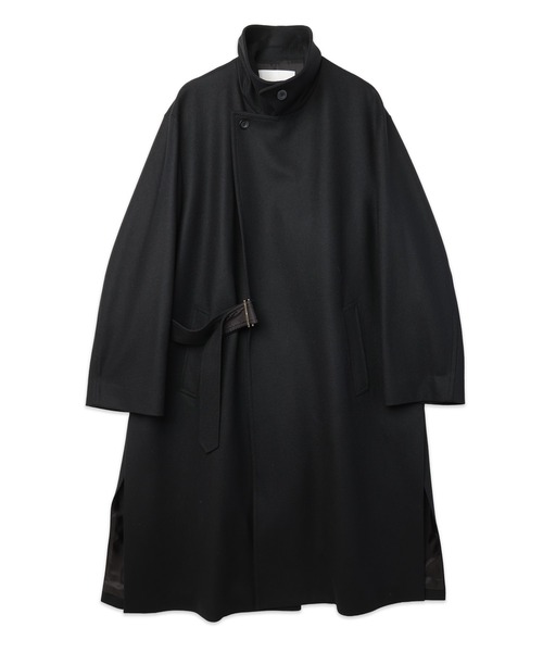 CULLNI(クルニ)の「Signature Melton Minimal Tie Locken Long Coat(チェスターコート・メンズ・ネイビー/アッシュブラウン/ブルーグリーン/ブラック・2/1/0)」の18枚目の写真