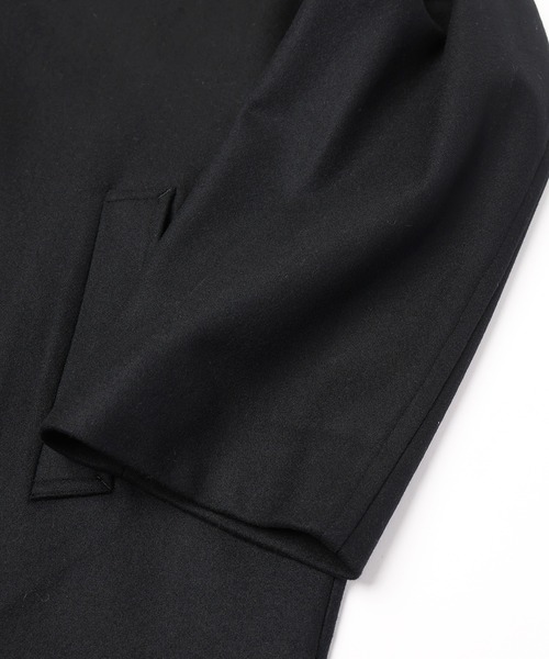 CULLNI(クルニ)の「Signature Melton Minimal Tie Locken Long Coat(チェスターコート・メンズ・ネイビー/アッシュブラウン/ブルーグリーン/ブラック・2/1/0)」の21枚目の写真