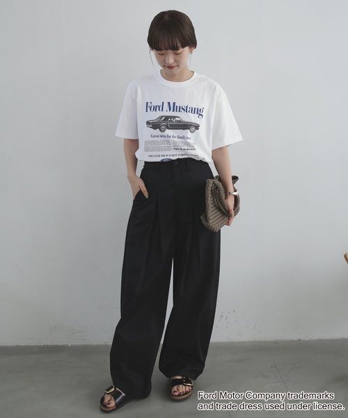 SLOBE IENA(スローブイエナ)の「GOOD ROCK SPEED SLOBE別注 Mustang TEE(Tシャツ/カットソー・レディース・ホワイト/ブラウン・FREE)」の4枚目の写真
