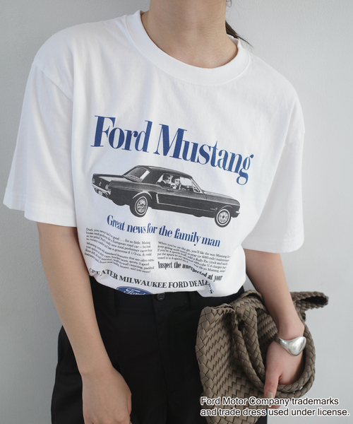SLOBE IENA(スローブイエナ)の「GOOD ROCK SPEED SLOBE別注 Mustang TEE(Tシャツ/カットソー・レディース・ホワイト/ブラウン・FREE)」の9枚目の写真