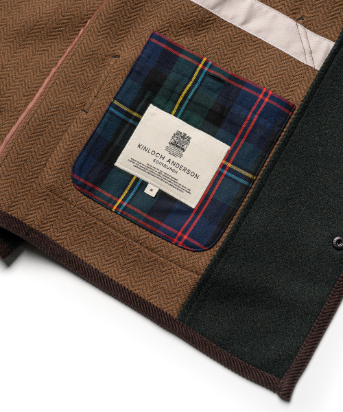 EDINBURGH CLUB（エディンバラクラブ）の「WOOL BLENDED HERRINGBONE HUNTING JACKET [D/GREEN]（ミリタリージャケット・メンズ・ダークグリーン・SMALL/MEDIUM/LARGE/X-LARGE）」の10枚目の写真