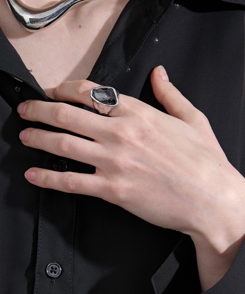 Ellno Loset（エルノロゼット）の「Stone ring/ストーンリング（リング・メンズ・A/B・FREE）」の4枚目の写真