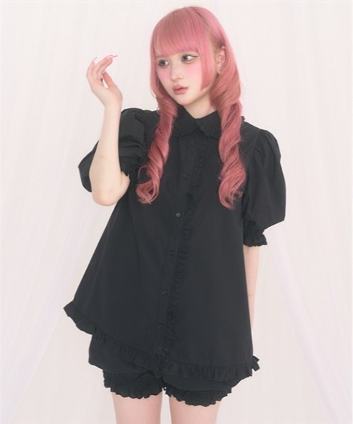 FickleBebe(フィクルベベ)の「ベビーパフSETUP(ワンピース・レディース・ブラック/ピンク/ホワイト・FREE)」の3枚目の写真