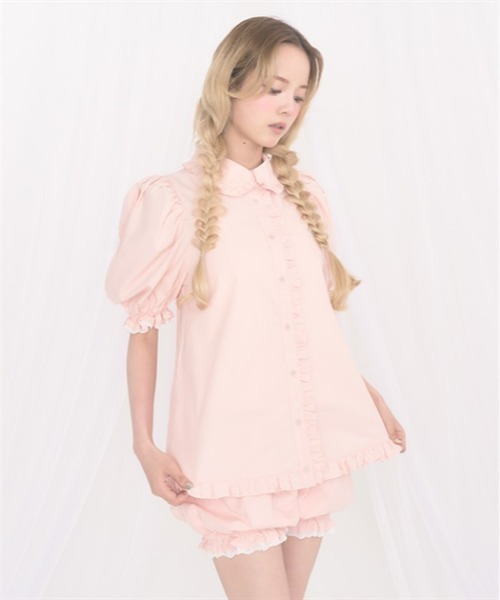 FickleBebe(フィクルベベ)の「ベビーパフSETUP(ワンピース・レディース・ブラック/ピンク/ホワイト・FREE)」の5枚目の写真