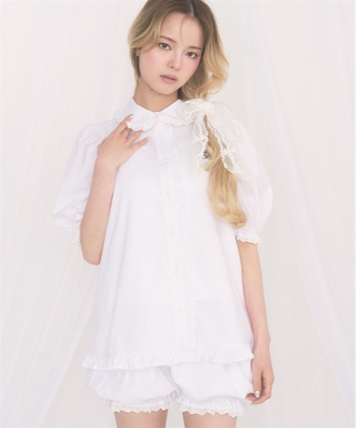 FickleBebe(フィクルベベ)の「ベビーパフSETUP(ワンピース・レディース・ブラック/ピンク/ホワイト・FREE)」の6枚目の写真