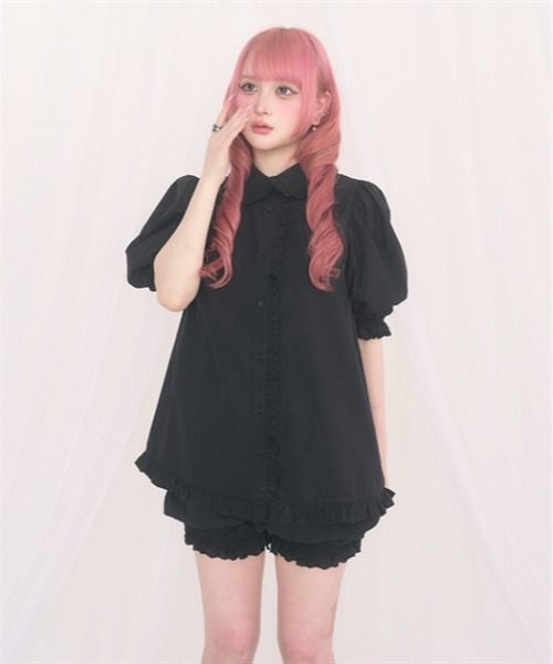FickleBebe(フィクルベベ)の「ベビーパフSETUP(ワンピース・レディース・ブラック/ピンク/ホワイト・FREE)」の11枚目の写真