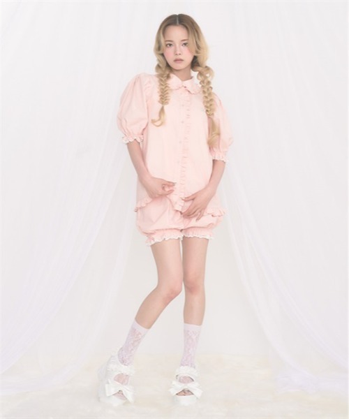 FickleBebe(フィクルベベ)の「ベビーパフSETUP(ワンピース・レディース・ブラック/ピンク/ホワイト・FREE)」の14枚目の写真